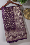 Purple Woven South Silk Saree