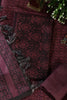 Wine And Black Digital Printed Chanderi Cotton Unstiched Suit Material