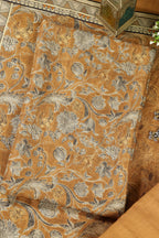 Mustard Floral Printed Spun Unstitched Suit Material