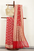 Red Color Pure Khaddi Georgette Banarasi Saree