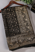 Black Woven South Silk Saree