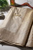 Beige Colour Silk Woven Saree