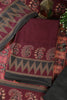 Wine Spun Printed Unstitched Suit