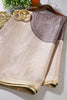 Beige And Grey Tussar Silk Printed Saree