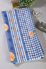 Blue Cotton Printed Saree