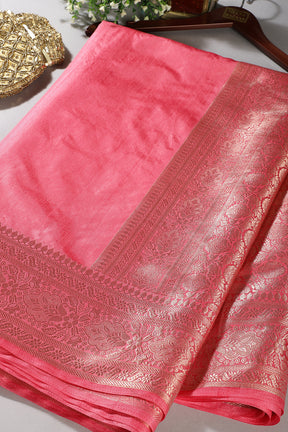 Solid Colour Silk Woven Sarees