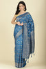 Flat Blue Colour Zari Woven South Silk Saree