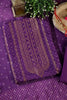 Purple Zari Woven And Bandhani Printed Silk Unstitched Suit Fabric