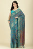 Turquoise Color Tussar Woven Silk Saree