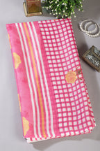 Magenta Cotton Printed Saree
