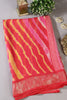 Red & Yellow Color Chiffon Printed Saree