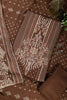 Brown Mughal-Inspired Paisley Printed Spun  Unstitched Suits Fabric