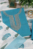 Blue Cotton Gota Patti and Zari Work Unstitched Suit Material