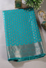 Teal Cotton Silk Zari Woven Saree