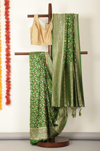Green Silk Zari & Resham Woven Saree