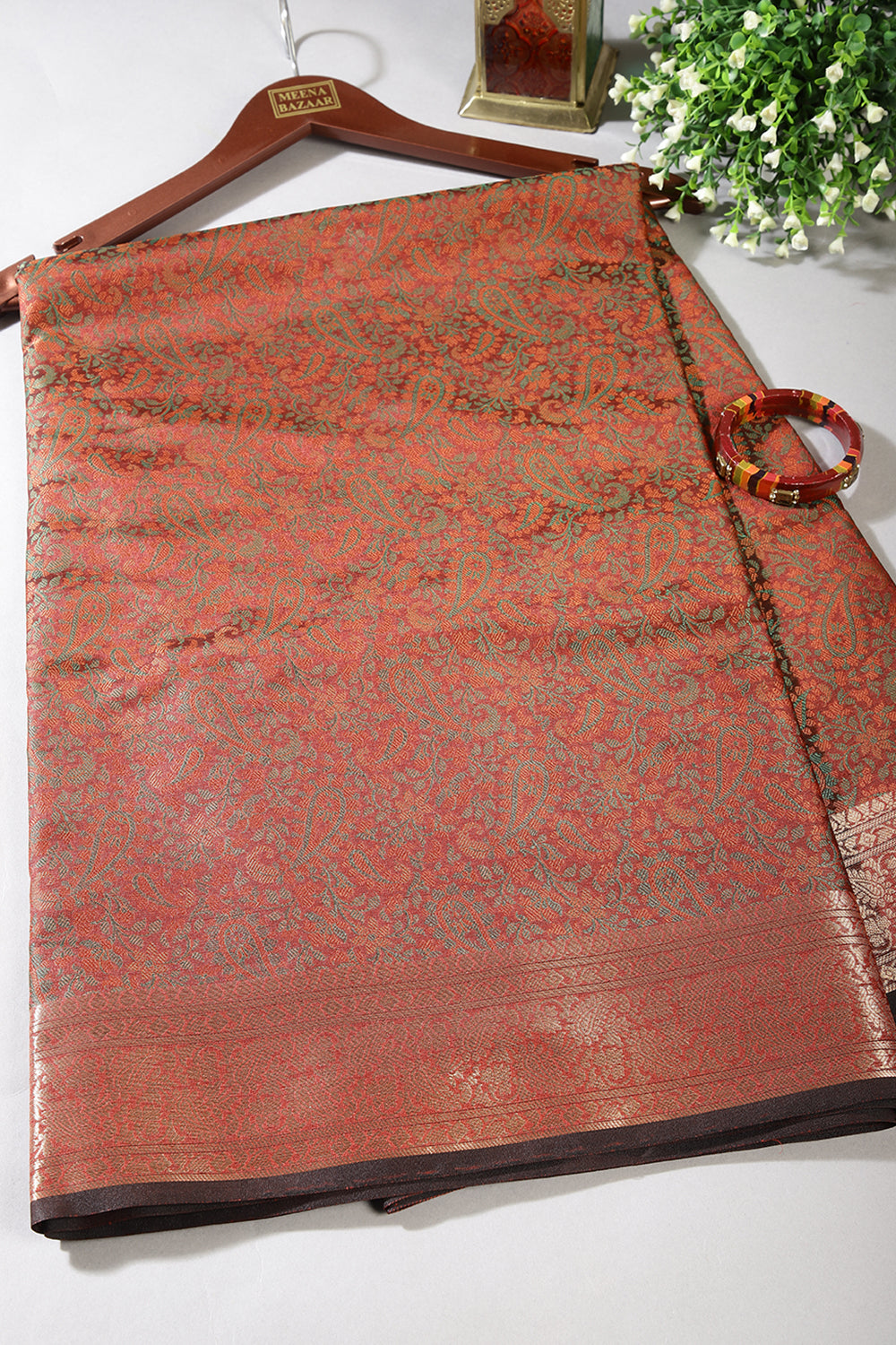 Maroon Colour Silk Resham & Zari Woven Saree