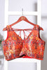 Red Brocade Sik Resham And Zari Woven Readymade Blouse