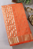 Orange Cotton Silk Zari Woven Saree