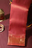 Maroon Color Kanjivaram Pure Silk Handloom Gold Zari Saree with Diamnod Weave Pattern