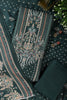 Bottle Green Mughal-Inspired Paisley Printed Spun  Unstitched Suits Fabric