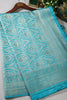 Turquoise Color Mulberry Silk Woven Saree