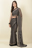 Black Georgette Printed Saree