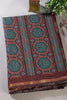 Wine Cotton Silk Printed Saree