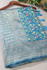Blue Silk Zari & Resham Woven Saree