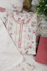 Cream & Light Maroon Chanderi Cotton Floral Printed And Embroidered Unstitched Suit