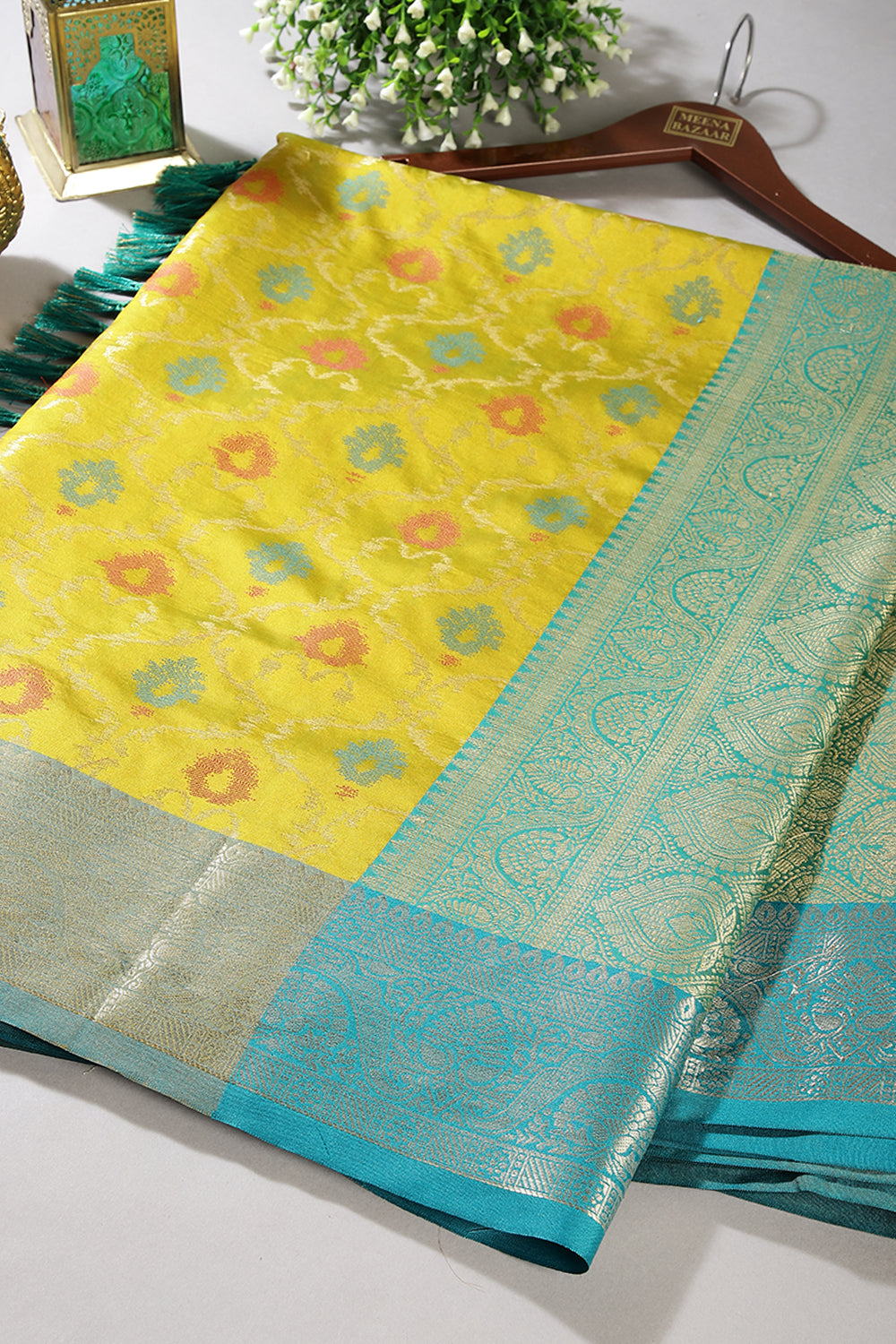 Olive Green Color Cotton Silk Woven Saree