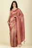 Muted Pink Color Zari Woven South Silk Saree