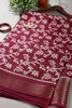 Wine Color Cotton Silk Printed Saree