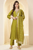 Green Silk Embroidered Suit Set