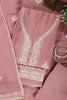 Dusty Pink Muslin Resham Embroidered Unstitched Suit Material