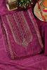 Purple Silk Zari Woven And Bandhani Printed Unstitched Suit Fabric