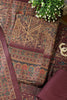 Wine Pashmina Digital Printed Unstitched Suit Material