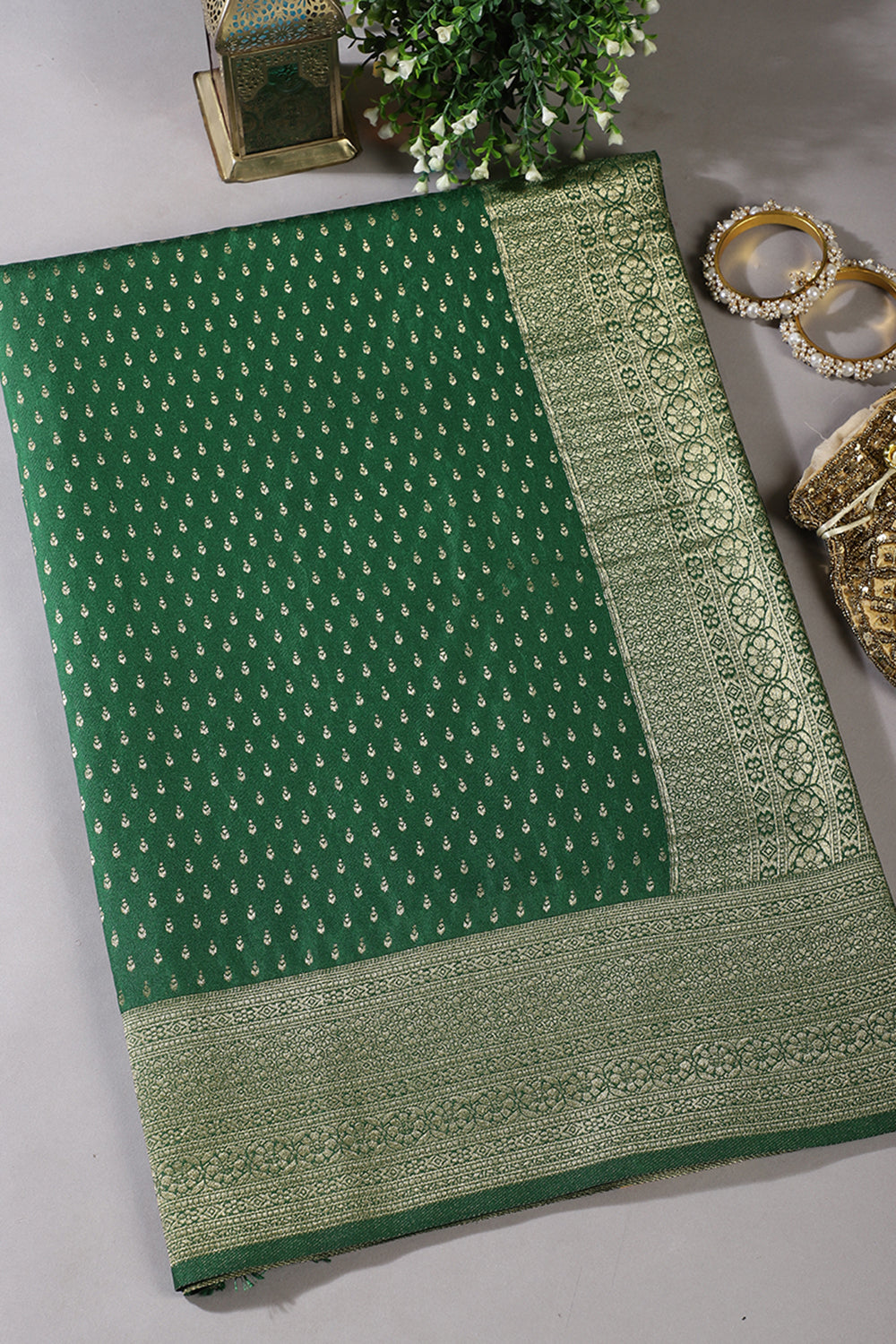 Green Colour Silk Zari Woven Saree
