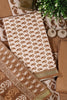 Cream & Brown Cotton Dabu Block Print Unstitched Suit Material