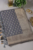 Grey Silk Zari Buta Woven Saree