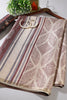 Beige & Brown Tussar Silk Printed Saree