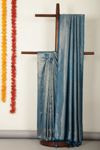 Royal Blue Zari Woven Soft Silk Saree