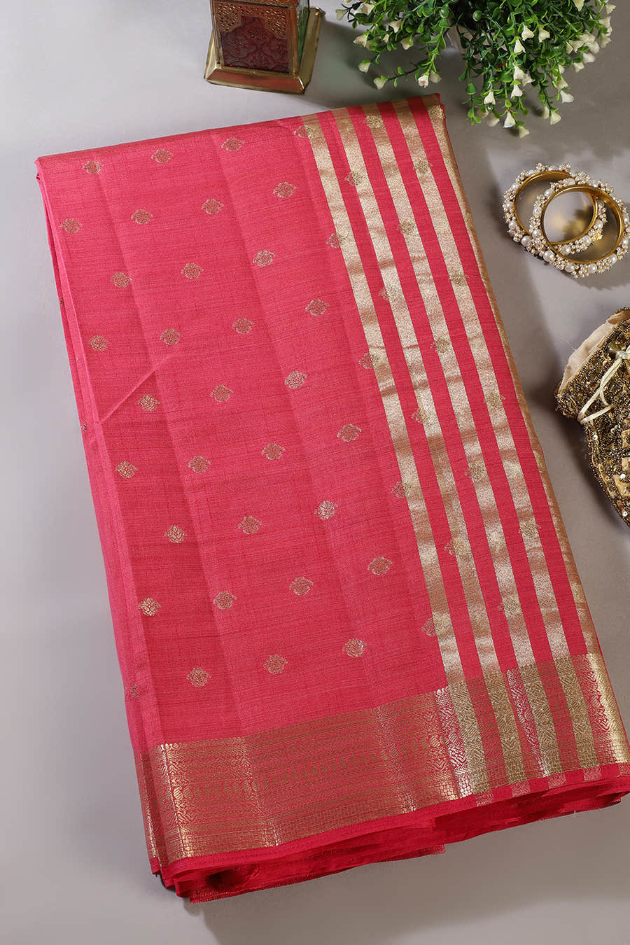 Cardinal Cotton Silk Zari Woven Saree