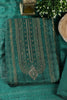 Green Silk Zari Woven And Bandhani Printed Unstitched Suit Fabric