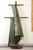 Bottle Green Zari Woven Soft Silk Saree