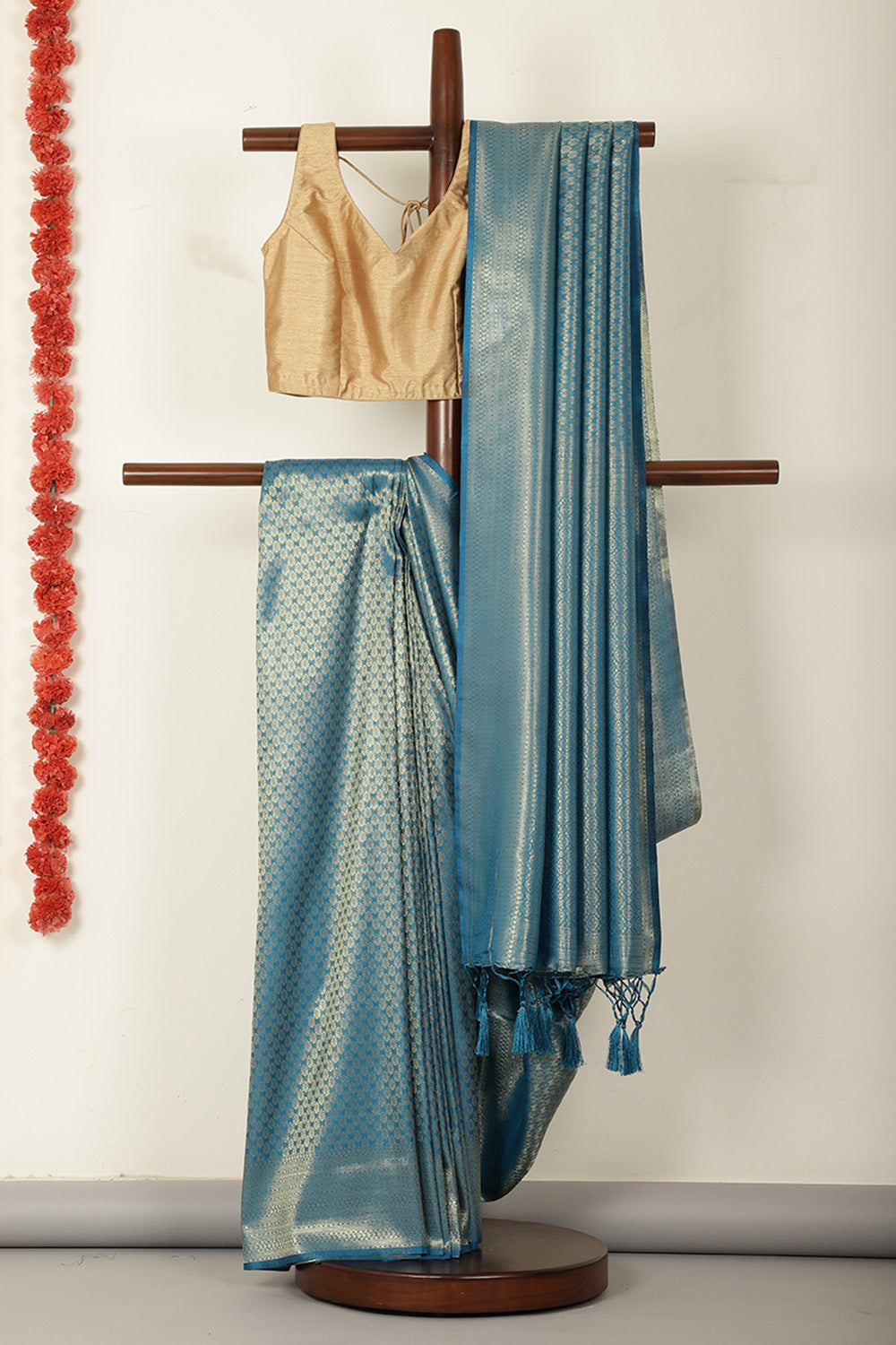 Royal Blue South Silk Zari Woven Saree