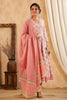 Pink Color Cotton Printed Anarkali Suit