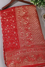 Red Woven South Silk Saree