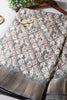 Grey Color Cotton Silk Abstract Printed Saree
