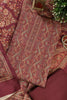 Wine Color Pashmina Digital Printed Unstitched Suit Material