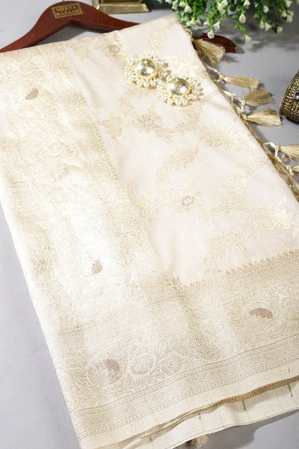 Tussar Color Zari Woven South Silk Saree